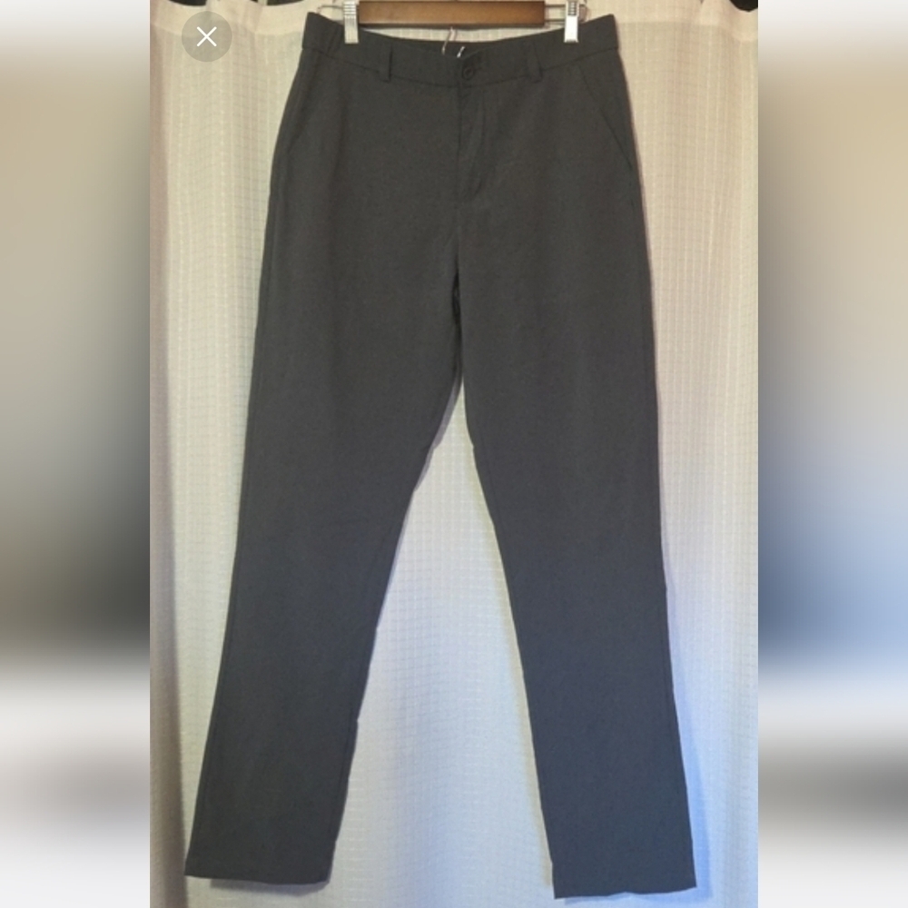 Libin Pants Mens 32x32 Gray Performance Stretch Chino Casual Golf - Picture 1 of 7